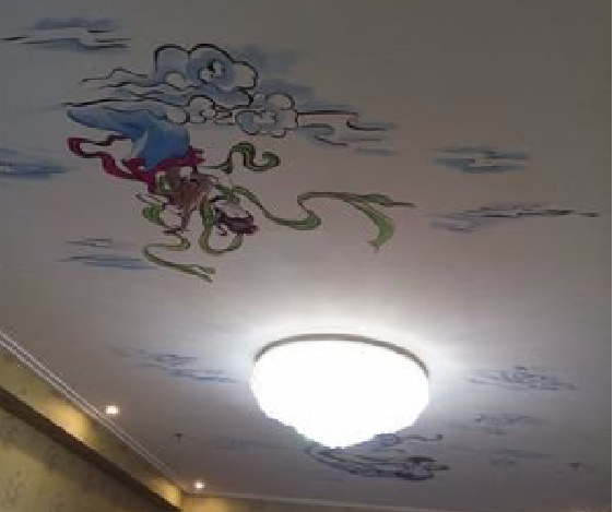 全椒如何快速绘制天花板上的手绘墙？