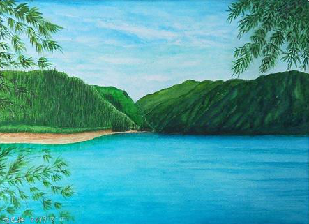 全椒在墙绘中，如何绘画绿水青山？