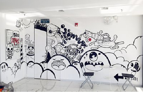 全椒手绘墙并非传统涂鸦。